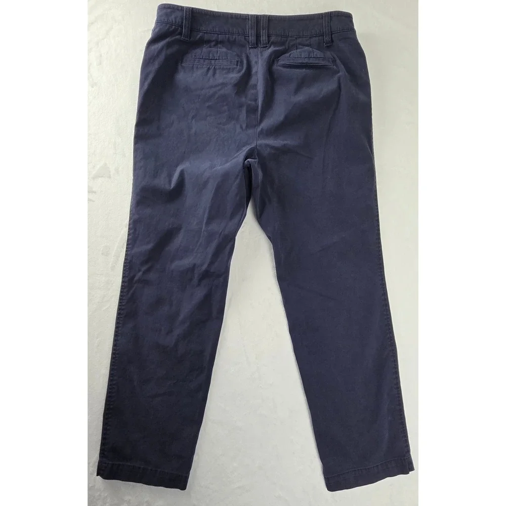 Talbots The Perfect Chino Navy Blue Straight Leg Pants Womens 10P JO3069 - Picture 7 of 8